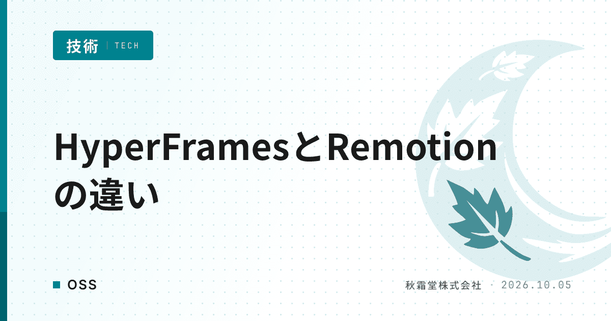 動画生成の自動化にHyperFramesが選ばれる理由｜Remotionとの違い