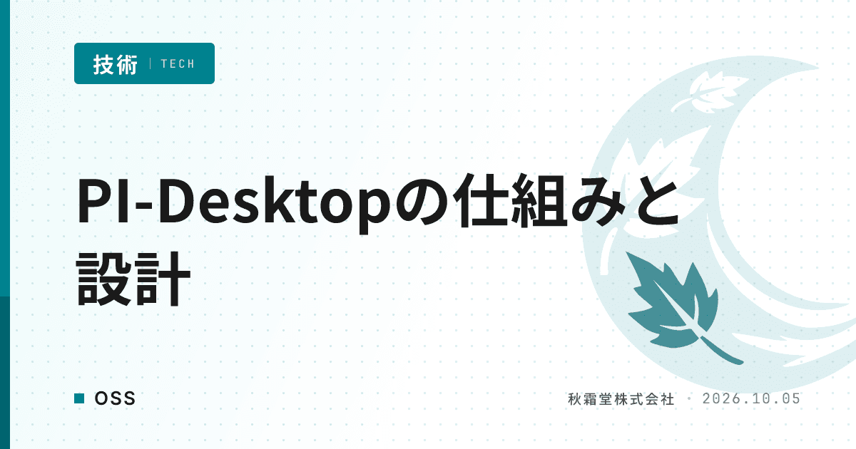 AIエージェント専用デスクトップOSS「PI-Desktop」の仕組み